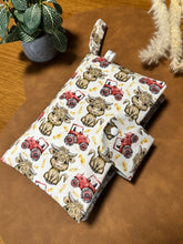 Load image into Gallery viewer, Nappy Wallet - Red Tractor Highland