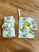 Load image into Gallery viewer, Nappy Change Set - Sunflower Highland - PRE-ORDER