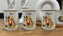 Load image into Gallery viewer, Country Storage Canisters - Sunflower Horse Collection