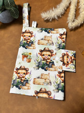 Load image into Gallery viewer, Nappy Wallet - Tractor Highland