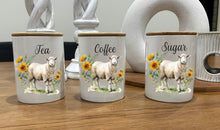 Load image into Gallery viewer, Country Storage Canisters - Sunflower Sheep Collection
