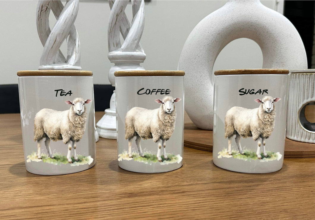 Country Storage Canisters - Sheep Collection