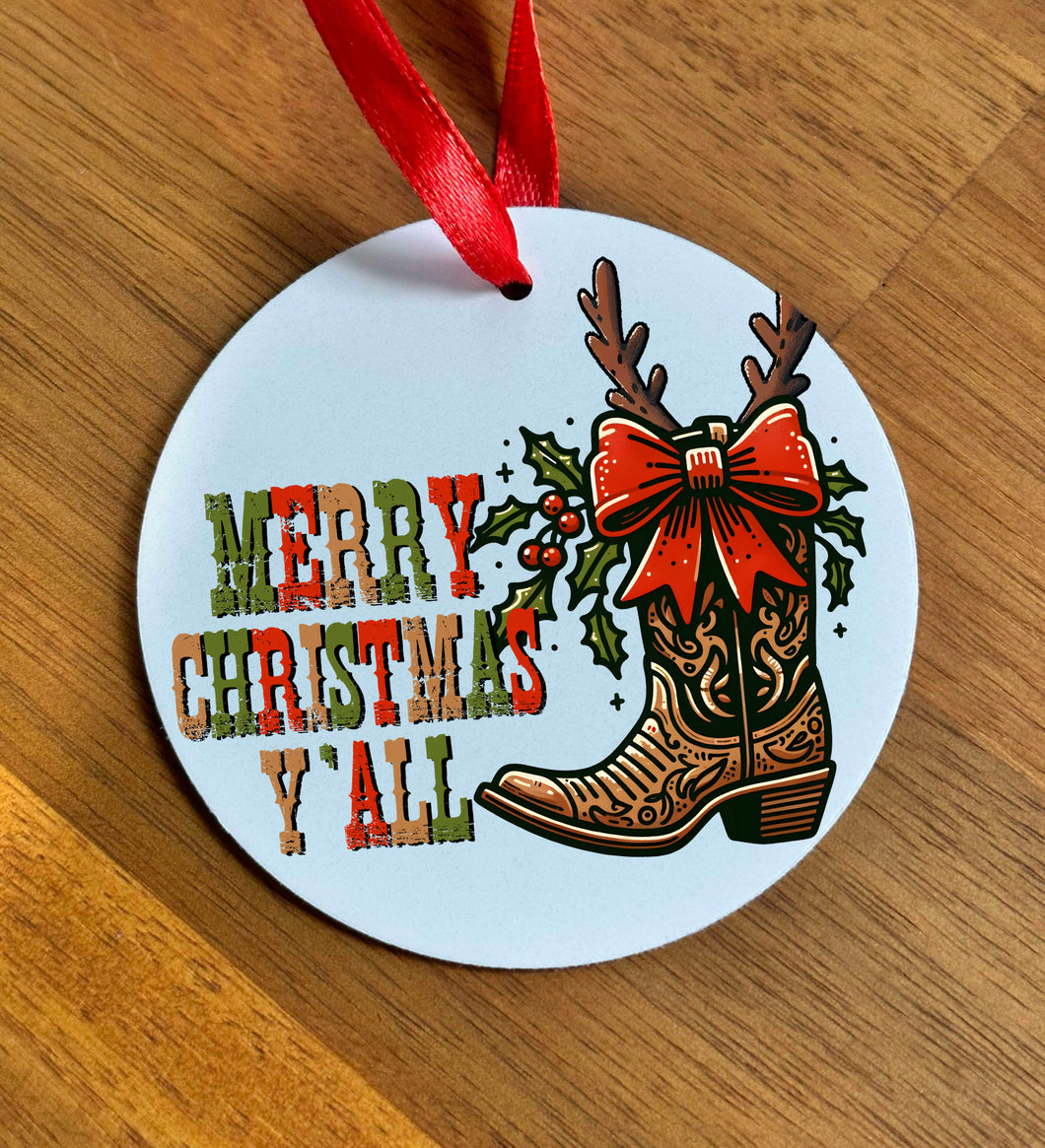 Christmas Bauble - Merry Xmas Yall