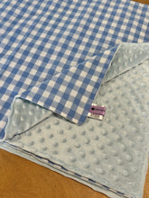 Load image into Gallery viewer, Minky Blanket - Blue Gingham
