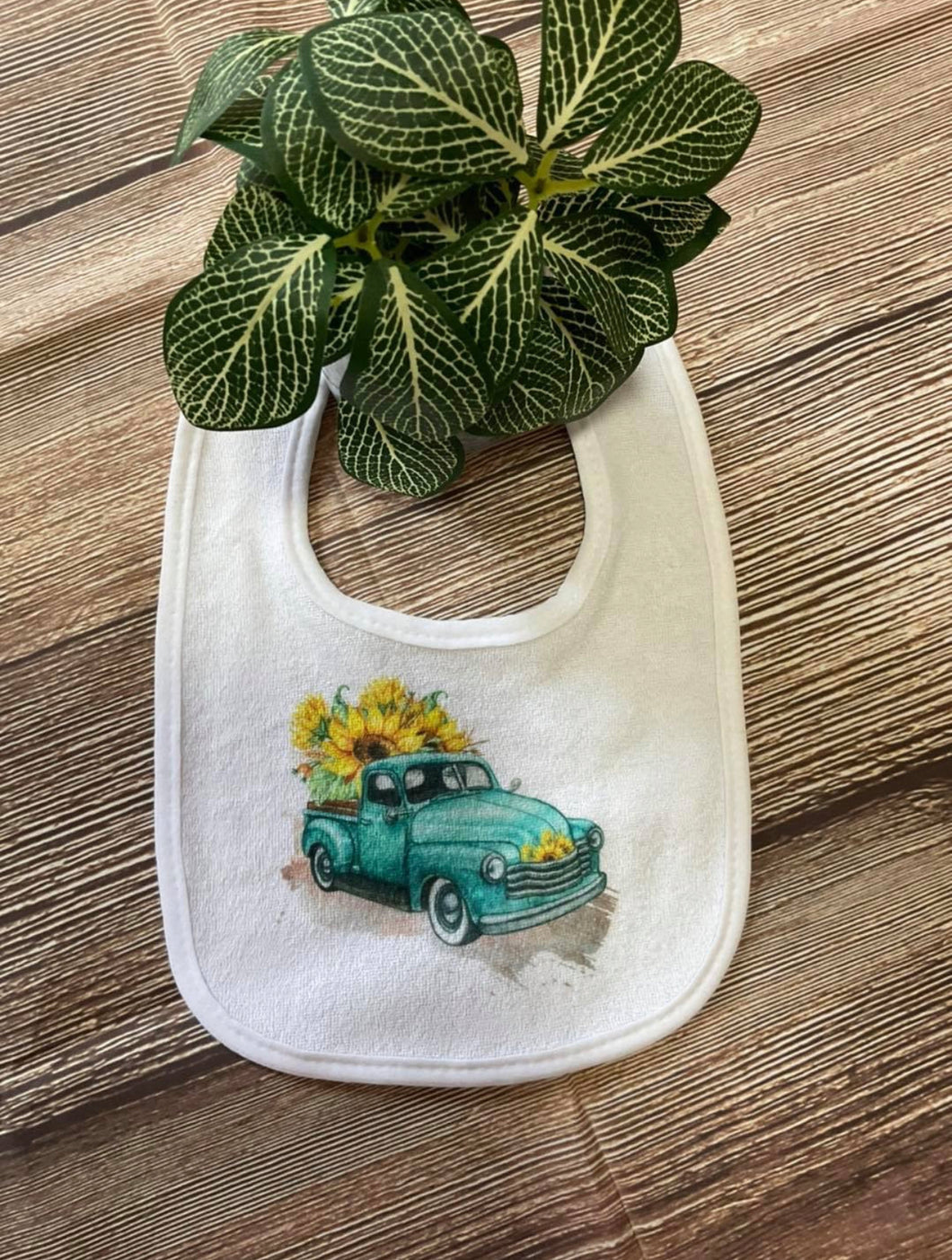 Printed Bib - Blue Truck