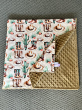 Load image into Gallery viewer, PRE-ORDER Minky Blanket - Cactus Cowgirl
