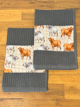 Load image into Gallery viewer, Tea Towel Set - Gingham Brahmans

