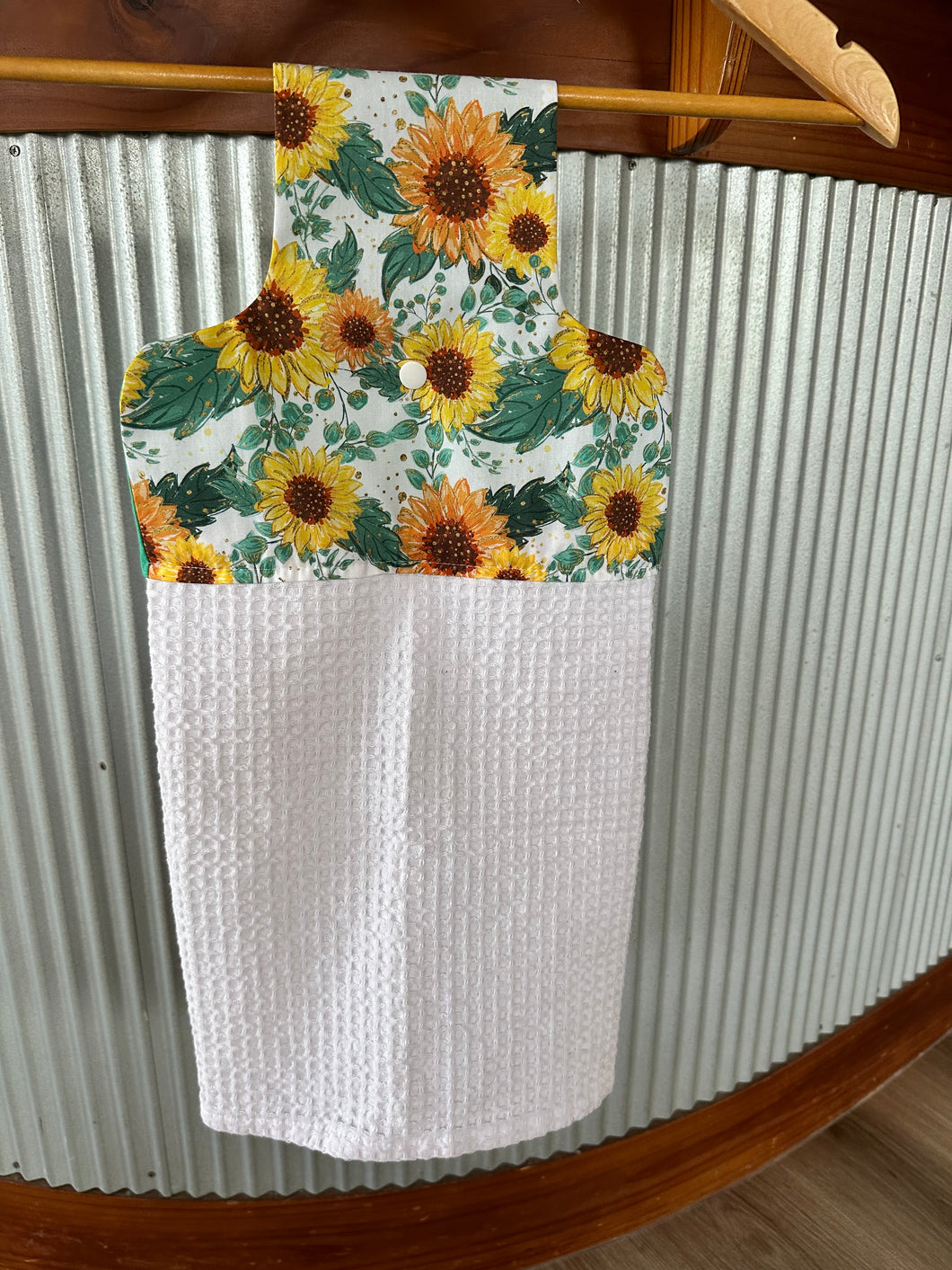 Hanging Tea Towel - Yellow & Orange Sunflower