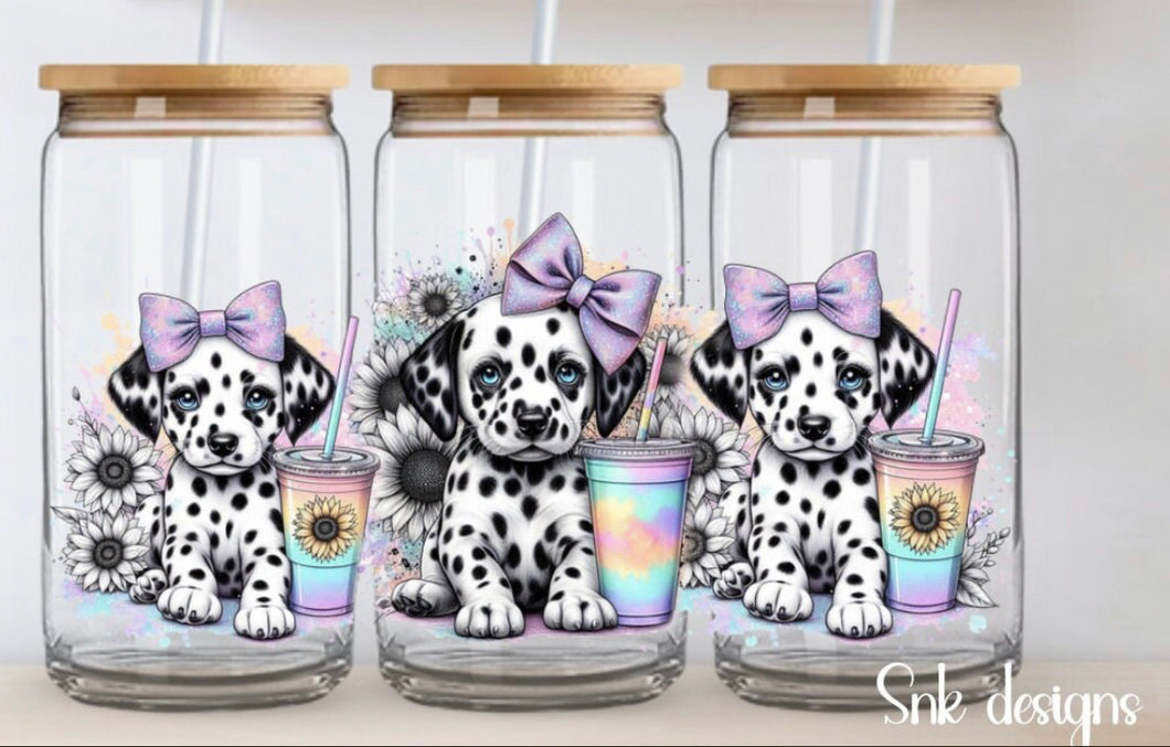 Glass Coffee Cup - Dalmatian