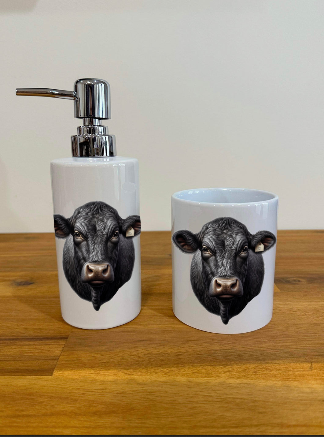 Soap Dispenser & Toothbrush Holder - Black Angus