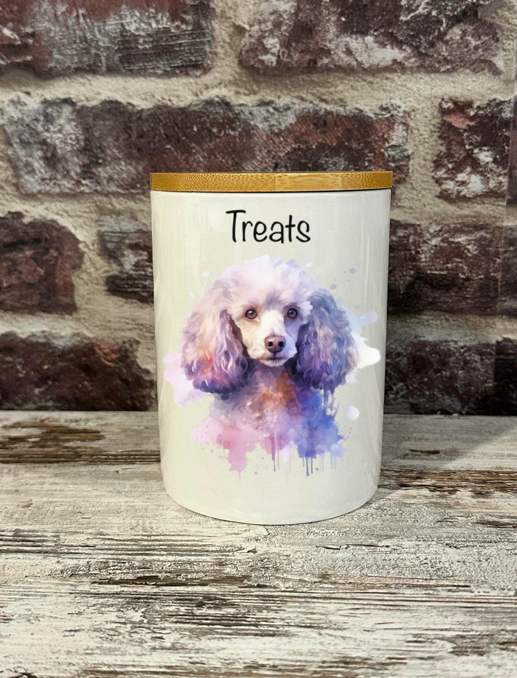 Dog Treat Canister - Poodle