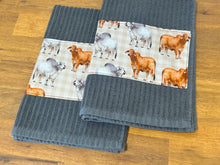 Load image into Gallery viewer, Tea Towel Set - Gingham Brahmans
