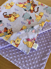 Load image into Gallery viewer, Minky Blanket - Purple Base Pooh Bear
