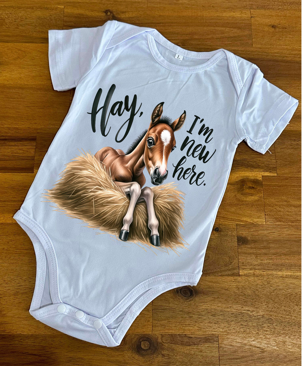 Country Onesie - New Here - Horse