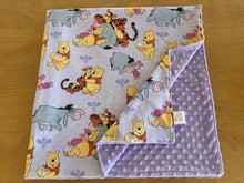 Load image into Gallery viewer, Minky Blanket - Purple Base Pooh Bear

