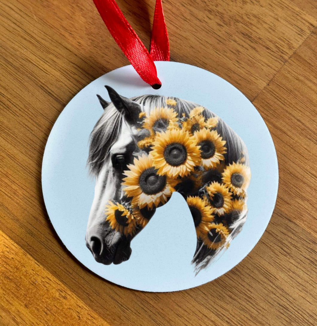 Christmas Bauble - Sunflower Horse