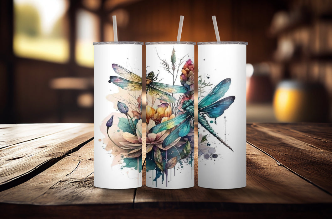 Turquoise Dragonfly Tumbler