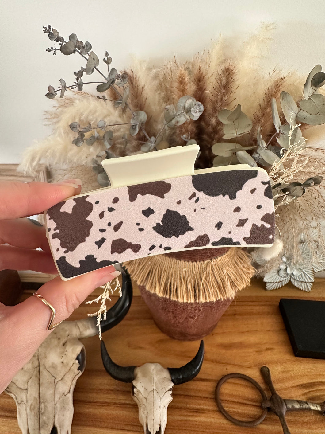 Faux Leather Hair Clip - 3