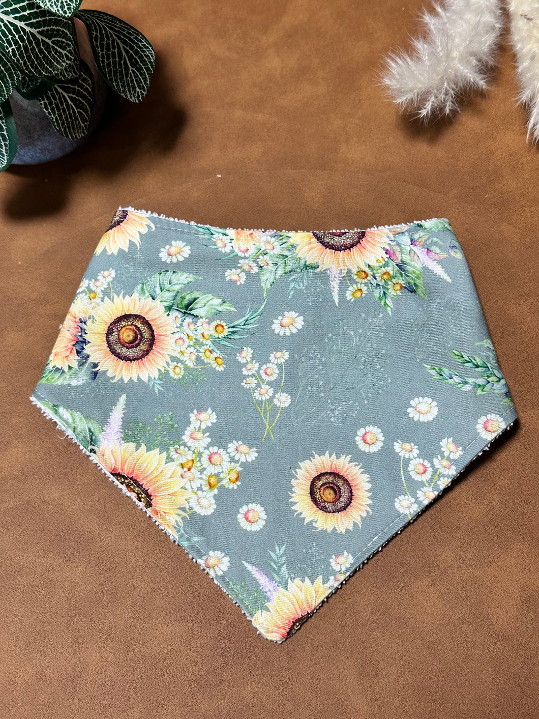 Bandana Bib - Sage Sunflower