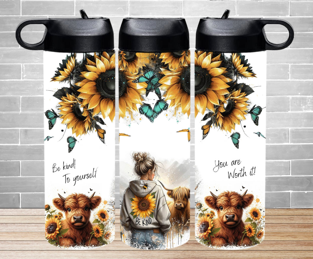 Insulated Water Bottle - Be Kind Highland