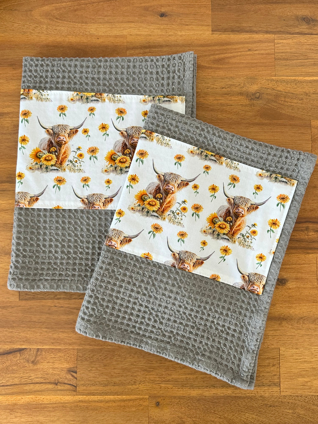 Tea Towel Set - Sunflower Highland