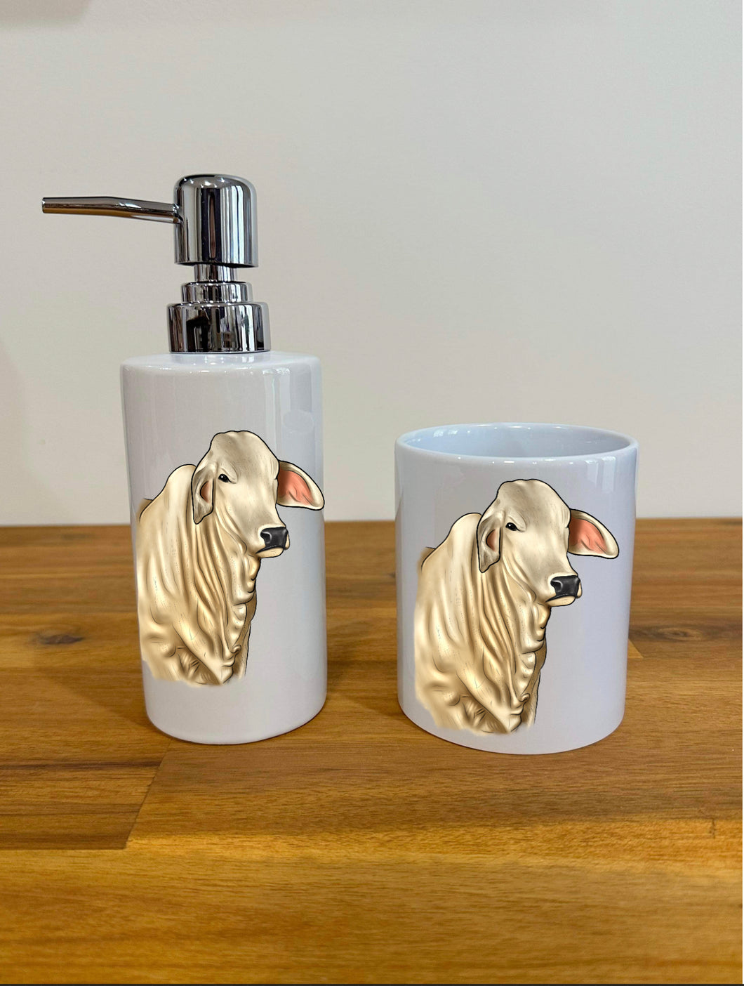 Soap Dispenser & Toothbrush Holder - Grey Brahman