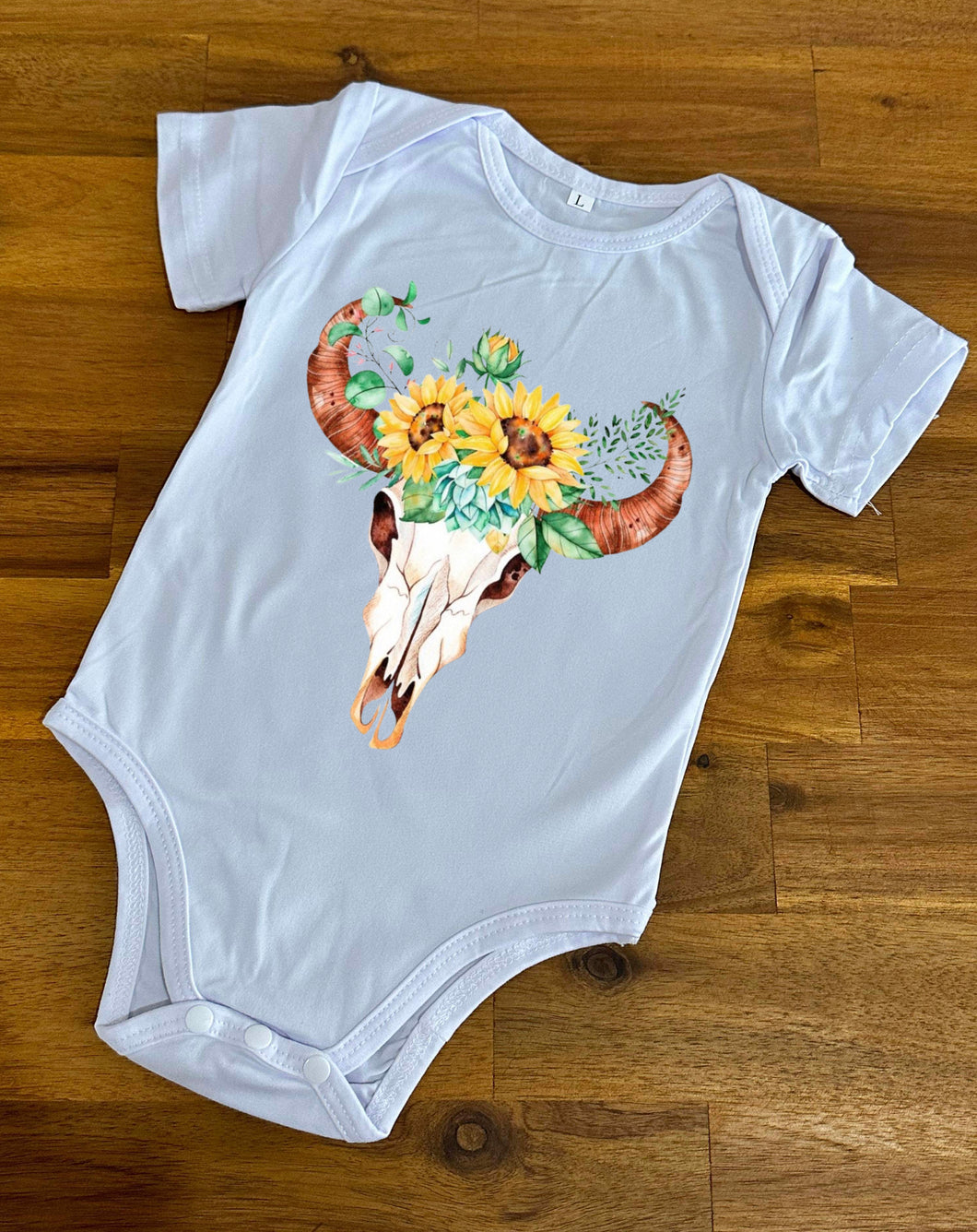 Country Onesie - Sunflower Skull