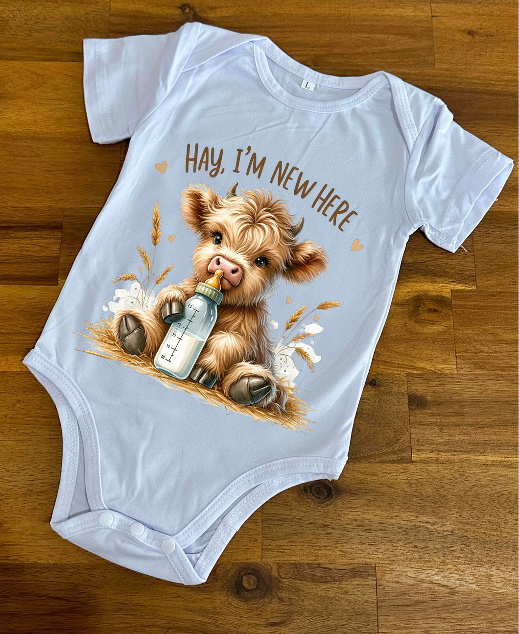 Country Onesie - New Here - Cow