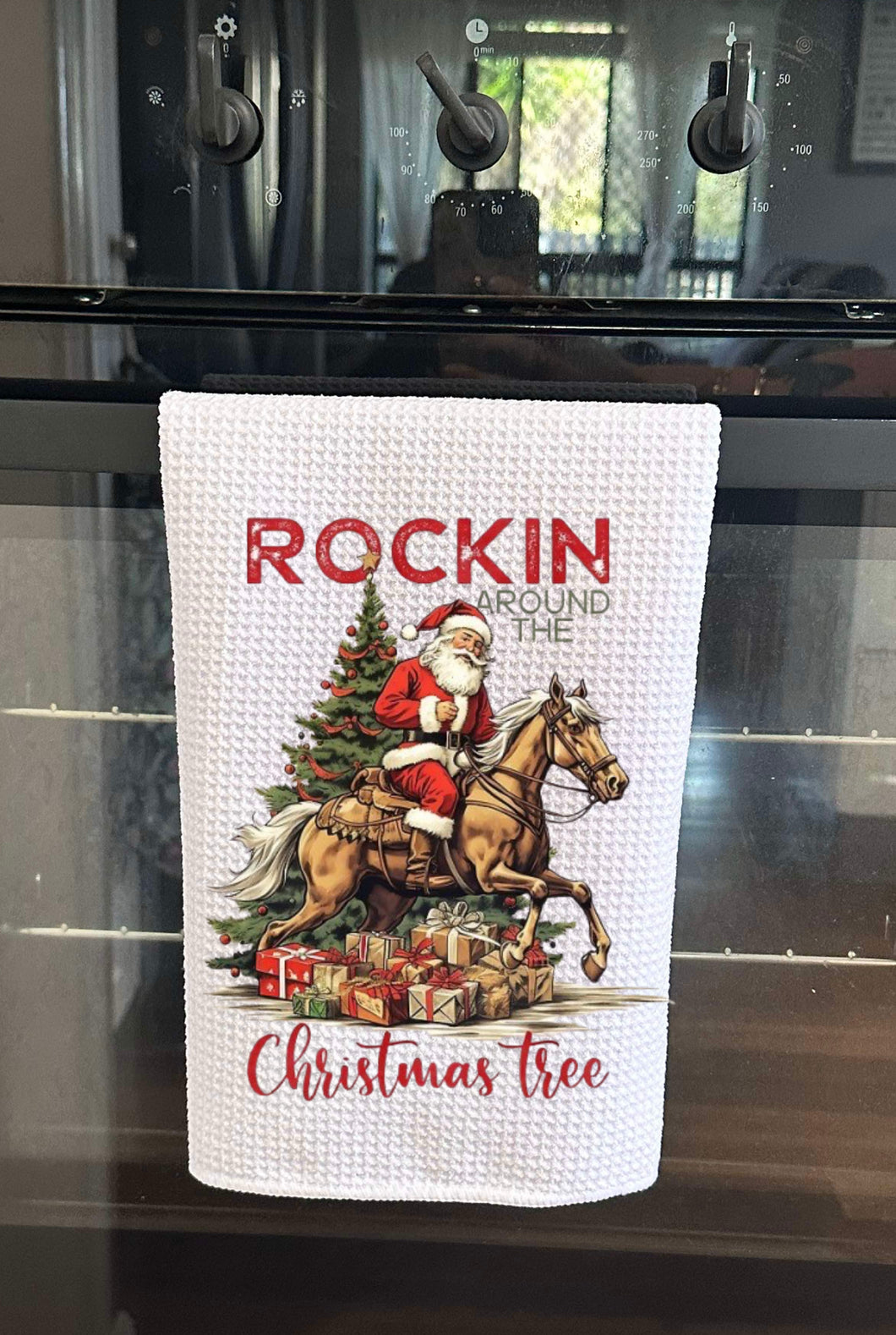 Christmas Printed Tea Towel - Rockin’ Around