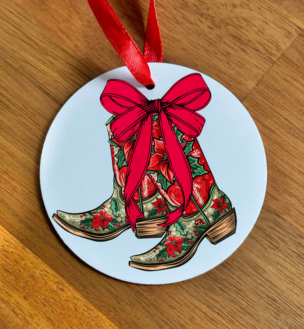 Christmas Bauble - Holly Boots