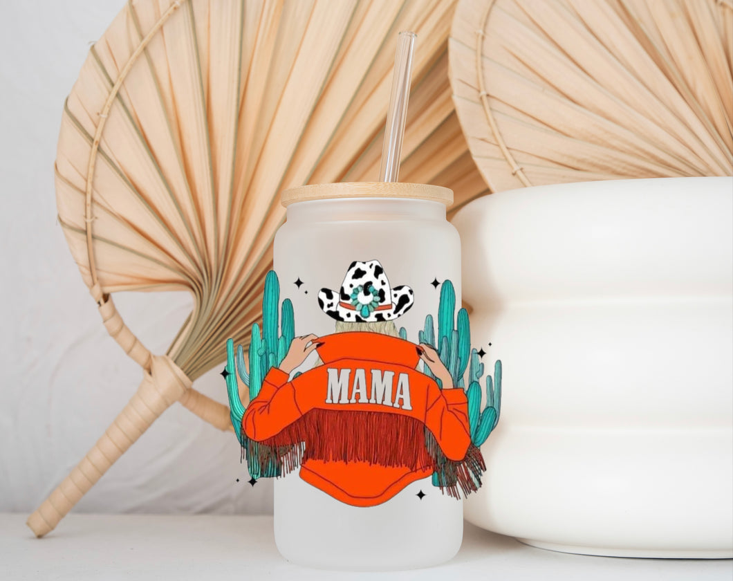 Glass Coffee Cup - Country Mama