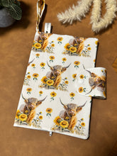 Load image into Gallery viewer, Nappy Wallet - LFD Sunflower Highland
