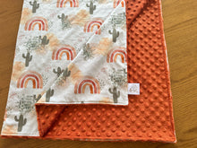 Load image into Gallery viewer, PRE-ORDER Minky Blanket - Cactus Rainbow

