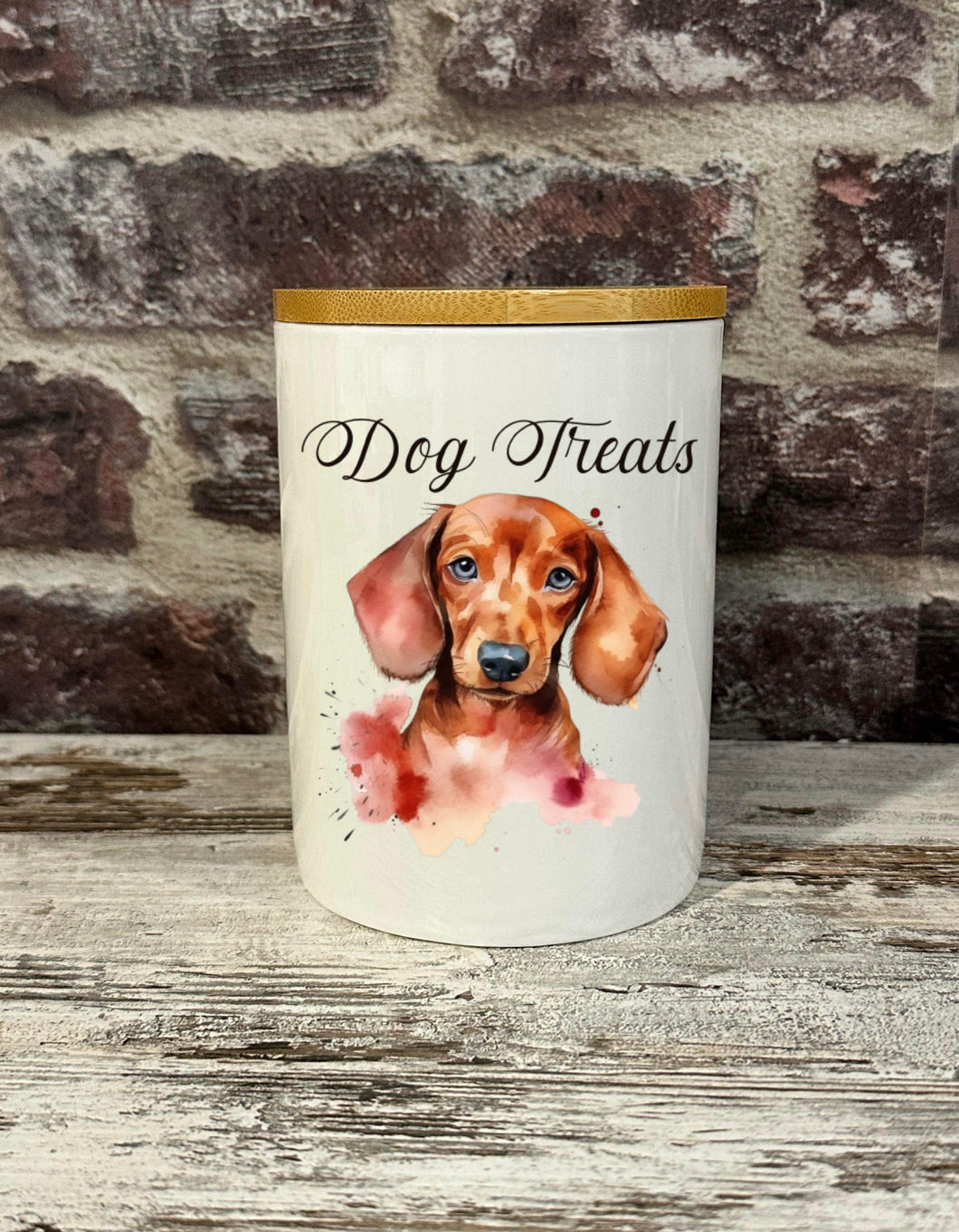 Dog Treat Canister - Dachshund