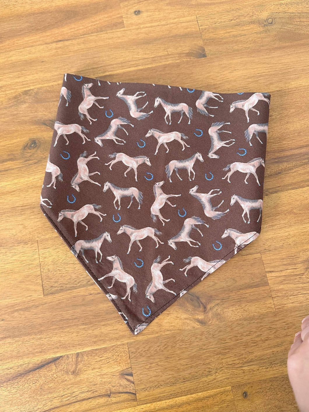 Neck Scarf - Horses On Brown