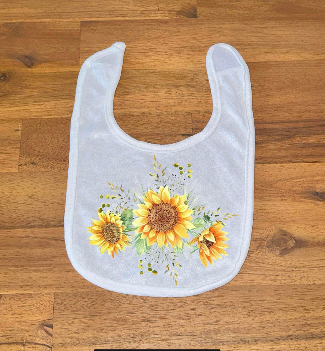 Printed Bib - Sunflowers