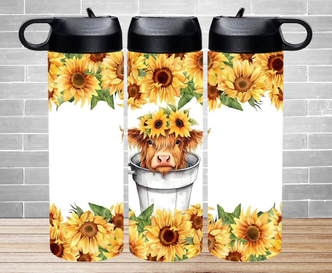 Insulated Water Bottle - Sunflower Highland