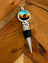 Load image into Gallery viewer, Beaded Cheese Knife &amp; Wine Stopper Set - Design 1
