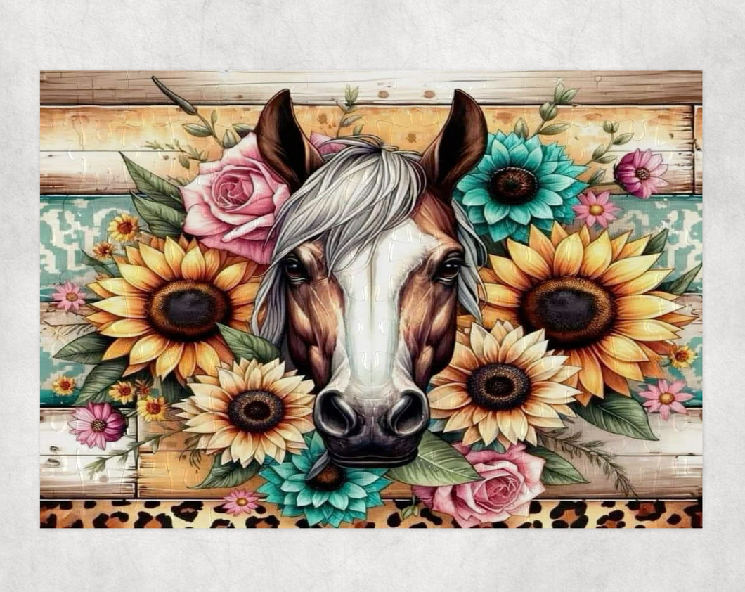 Puzzle - Floral Horse