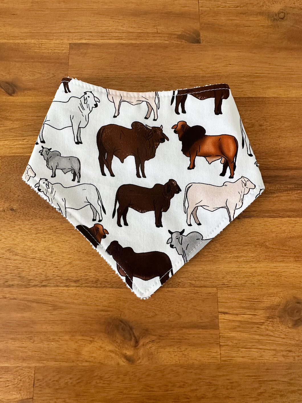 Bandana Bib - White Brahman