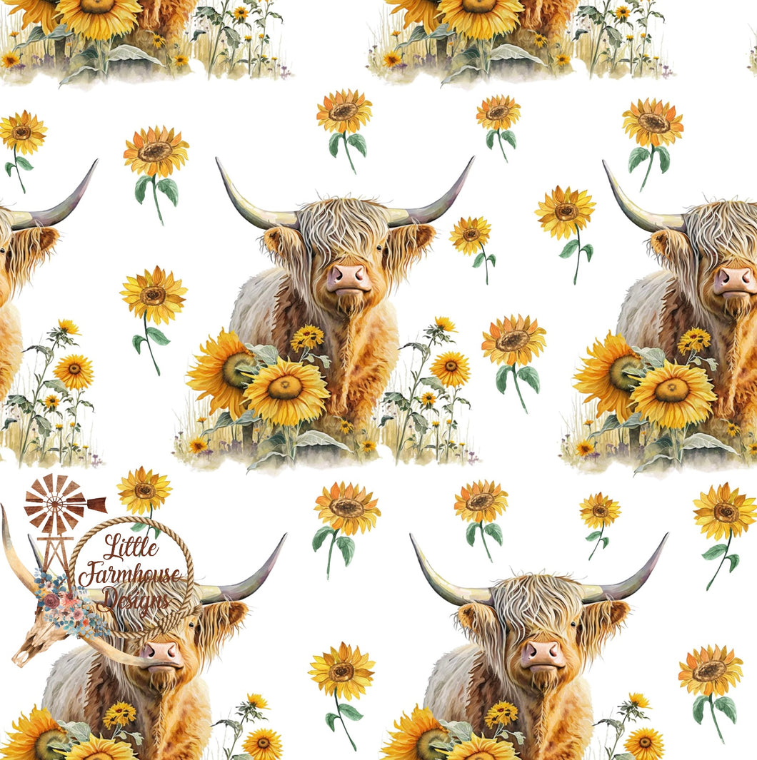 Hanging Tea Towel - Sunflower Highland