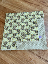 Load image into Gallery viewer, PRE-ORDER Minky Blanket - Yellow Highland
