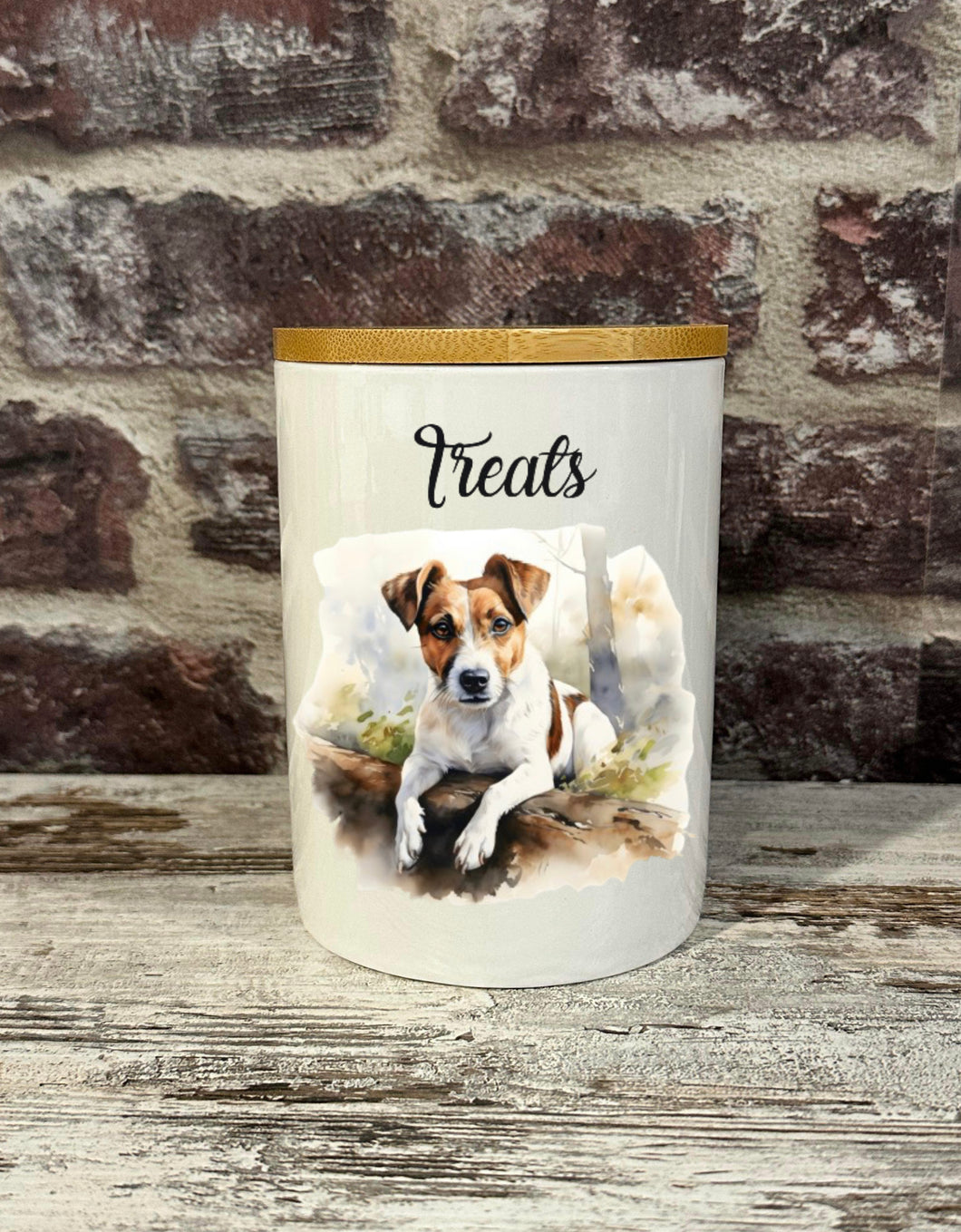 Dog Treat Canister - Jack Russell