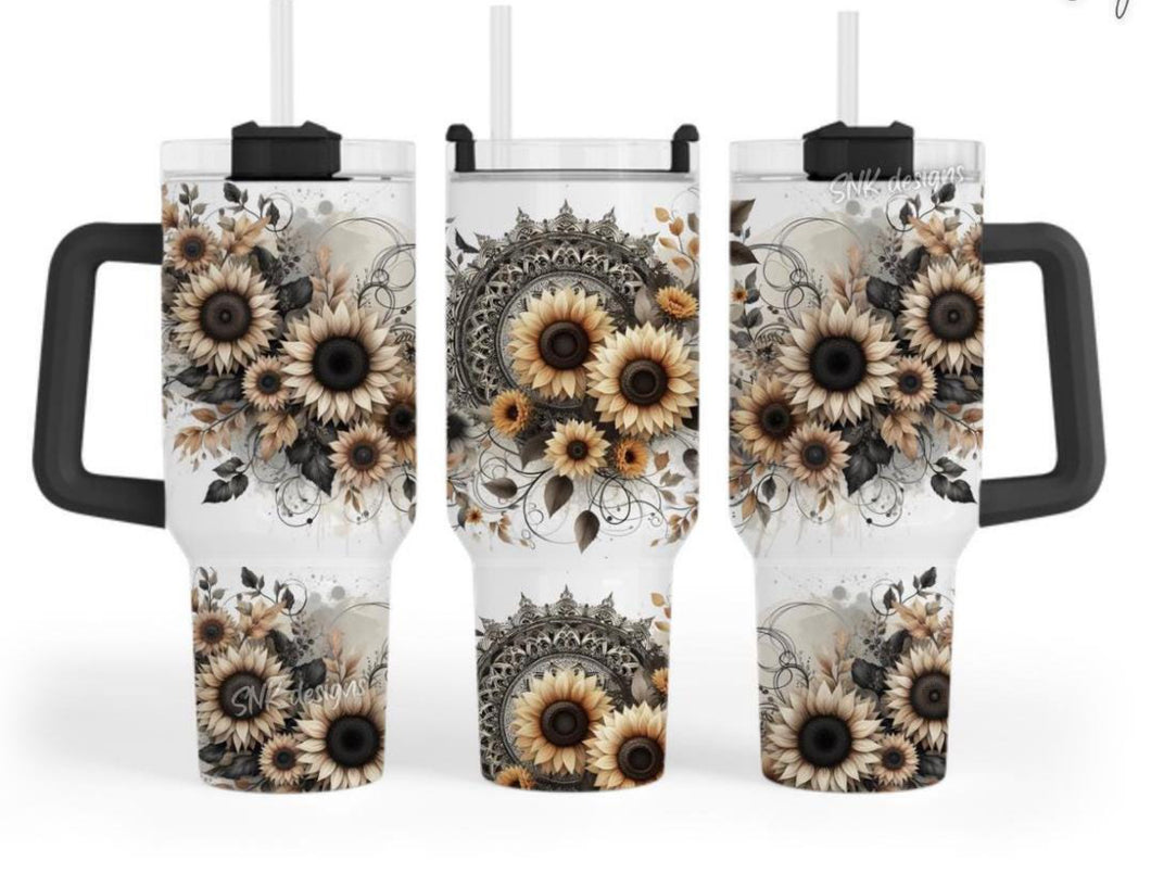 40oz Tumbler - Black & Yellow