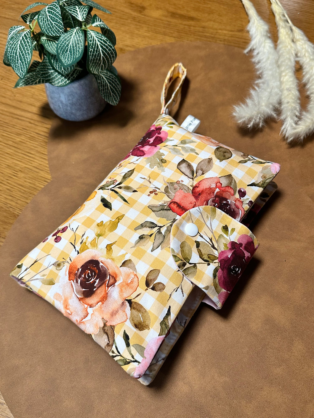 Nappy Wallet - Floral Gingham