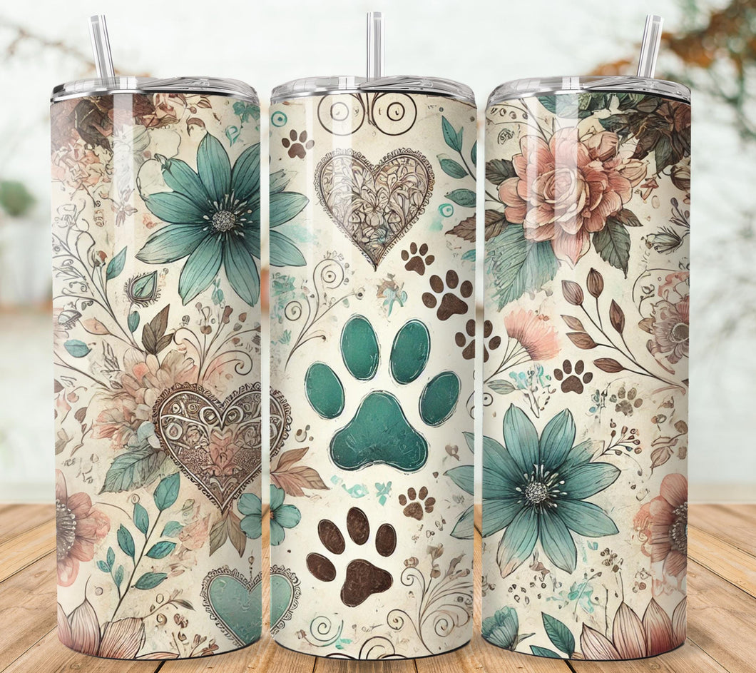 20oz Tumbler - Pastel Paw