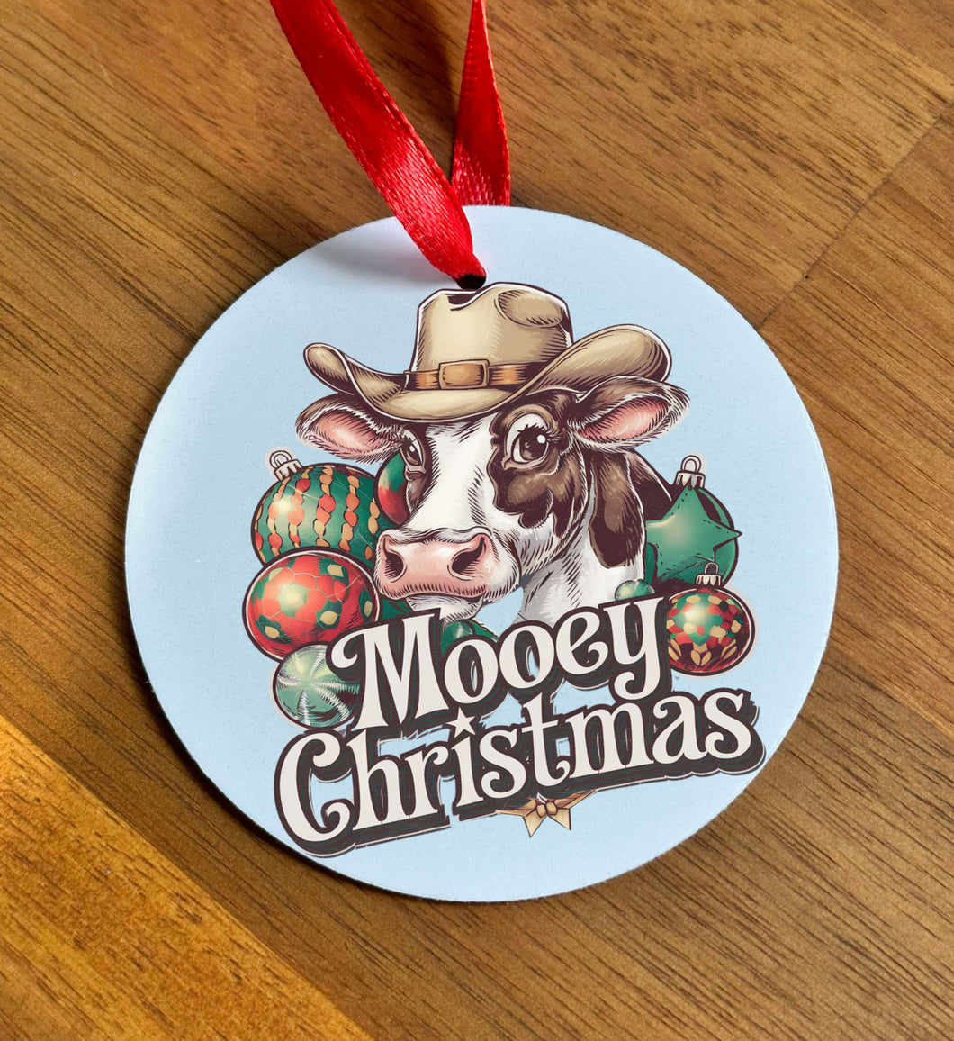 Christmas Bauble - Mooey Xmas Cow