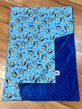 Load image into Gallery viewer, Minky Blanket - Blue Dog
