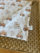 Load image into Gallery viewer, PRE-ORDER Minky Blanket - Rustic Farm
