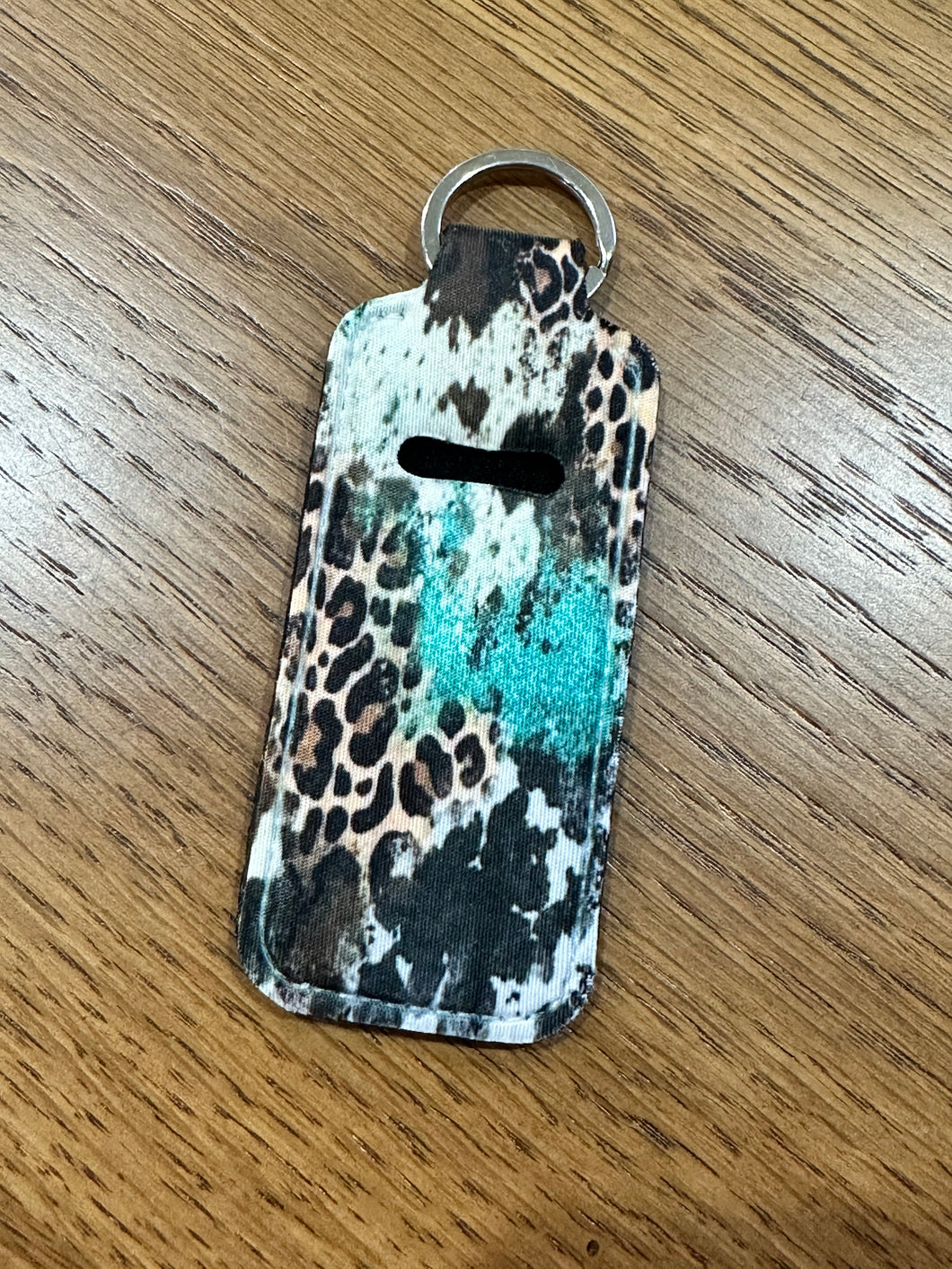 Chap Stick Holder - Leopard Turquoise